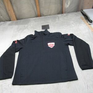 Under Armour Jacket Women Medium Blck Tac Rival Job Fleece 1/4 Zip $75 Track NEW